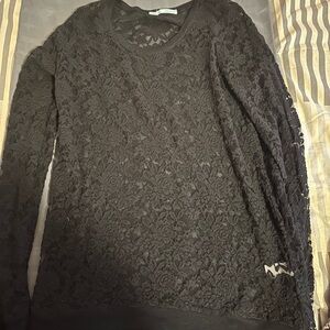 Maurice’s Long sleeve black lace top